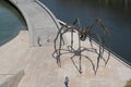 Bilbao, view of the spider sculpture `Maman` by artist Bourgeois.