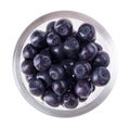 Bilberry fruit in transparent glass Royalty Free Stock Photo