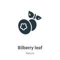 Bilberry leaf vector icon on white background. Flat vector bilberry leaf icon symbol sign from modern nature collection for mobile Royalty Free Stock Photo