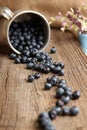 Bilberry on rustic table