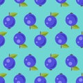 Bilberry seamless pattern