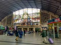 Bilbao, Spain.February 28, 2018: Photo in the train station of Bilbo Abando Indalecio Prieto