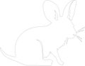 bilby outline Outline Silhouette Generative Ai