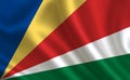 Bild der Flagge der Seychellen. Serie `Afrika`