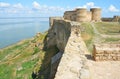 Bilhorod-Dnistrovskyi castle or Akkerman fortress architectural monument of XIII-XIV centuries in Ukraine. Royalty Free Stock Photo