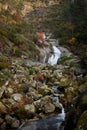 Bilho waterfall with autumn colours in Mondim de Basto, Portugal Royalty Free Stock Photo