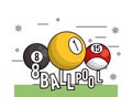 Biliard sport equipment isolated icon