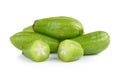 Bilimbi (Averhoa bilimbi Linn.) or cucumber fruit on white backg