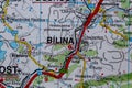 Bilina, Czechia, on a road m Royalty Free Stock Photo