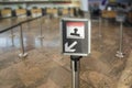 Bilingual customs  control sign at international airport Royalty Free Stock Photo