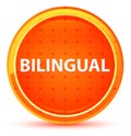 Bilingual Natural Orange Round Button Royalty Free Stock Photo