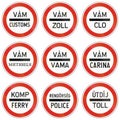Bilingual Road signs used in Hungary