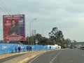 Bill boards Nairobi streets - Thika Road Superhighway near Kasarani Stadium in Nairobi Kenya