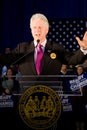 Bill Clinton giving speech Royalty Free Stock Photo