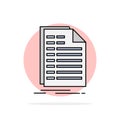 Bill, excel, file, invoice, statement Flat Color Icon Vector