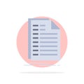 Bill, excel, file, invoice, statement Flat Color Icon Vector