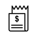 Bill icon vector design template Royalty Free Stock Photo