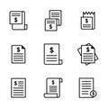 Bill icon vector design template Royalty Free Stock Photo