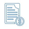 Bill, invoice line icon / outline vector