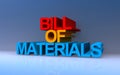 bill of materials on blue Royalty Free Stock Photo