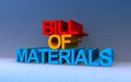 bill of materials on blue Royalty Free Stock Photo