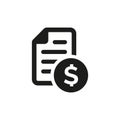 Bill payment icon on white background Royalty Free Stock Photo