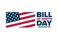 Bill of Rights Day. December 15. Holiday concept. Template for background, banner, card, poster with text inscription