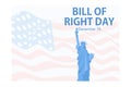 Bill of Rights Day in the United States, a commemoration of the ratification of the first 10 amendments to the US Constitution. Royalty Free Stock Photo