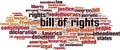 Bill of rights word cloud Royalty Free Stock Photo