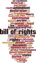 Bill of rights word cloud Royalty Free Stock Photo