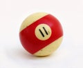 Billard ball number eleven Royalty Free Stock Photo