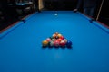 Billard balls before kickoff Royalty Free Stock Photo