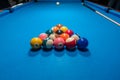 Billard balls before kickoff Royalty Free Stock Photo