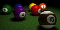 Billard balls on the Table