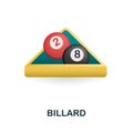Billard icon. 3d illustration from table games collection. Creative Billard 3d icon for web design, templates