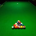 Billards pool game. Green cloth table Royalty Free Stock Photo