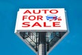 Billboard advertising car sales . Royalty Free Stock Photo