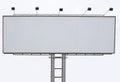 Billboard advertising panel with empty space and light projector