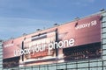 Billboard advertising for Samsung Galaxy S8 covering a facade of a building