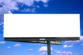 Billboard against blue sky