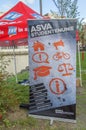 Billboard ASVA Student Union At The UVA Student Protest Against Cuts On Education. All Around The Netherlands Similar Protests Wil
