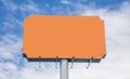 Billboard blank for advertisement, spring sunny day Royalty Free Stock Photo