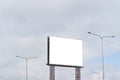 Billboard blank against blue sky background Royalty Free Stock Photo