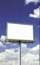Billboard blank with blue sky. for advertisement, spring sunny day Royalty Free Stock Photo