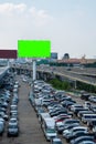 Billboard blank Green screen for outdoor advertising poster