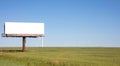 Billboard blank on a highway for advertisement, spring sunny day Royalty Free Stock Photo