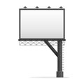 Billboard blank set. Empty billboard isolated on white background. City outdoor blank banner large format for advertise