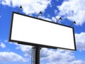 Billboard blank white for outdoor advertising poster or blank billboard advertisement mock up template . Royalty Free Stock Photo