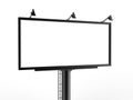 Billboard blank white for outdoor advertising poster or blank billboard advertisement mock up template . Royalty Free Stock Photo