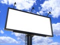 Billboard blank white for outdoor advertising poster or blank billboard advertisement mock up template . Royalty Free Stock Photo